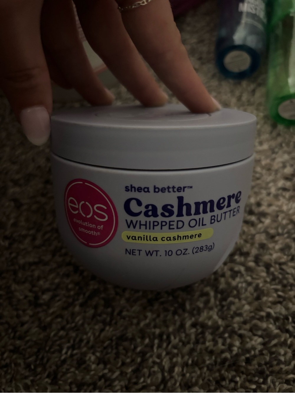 eos Cashmere Whipped Oil Butter - Lavender White & Pink Accents
